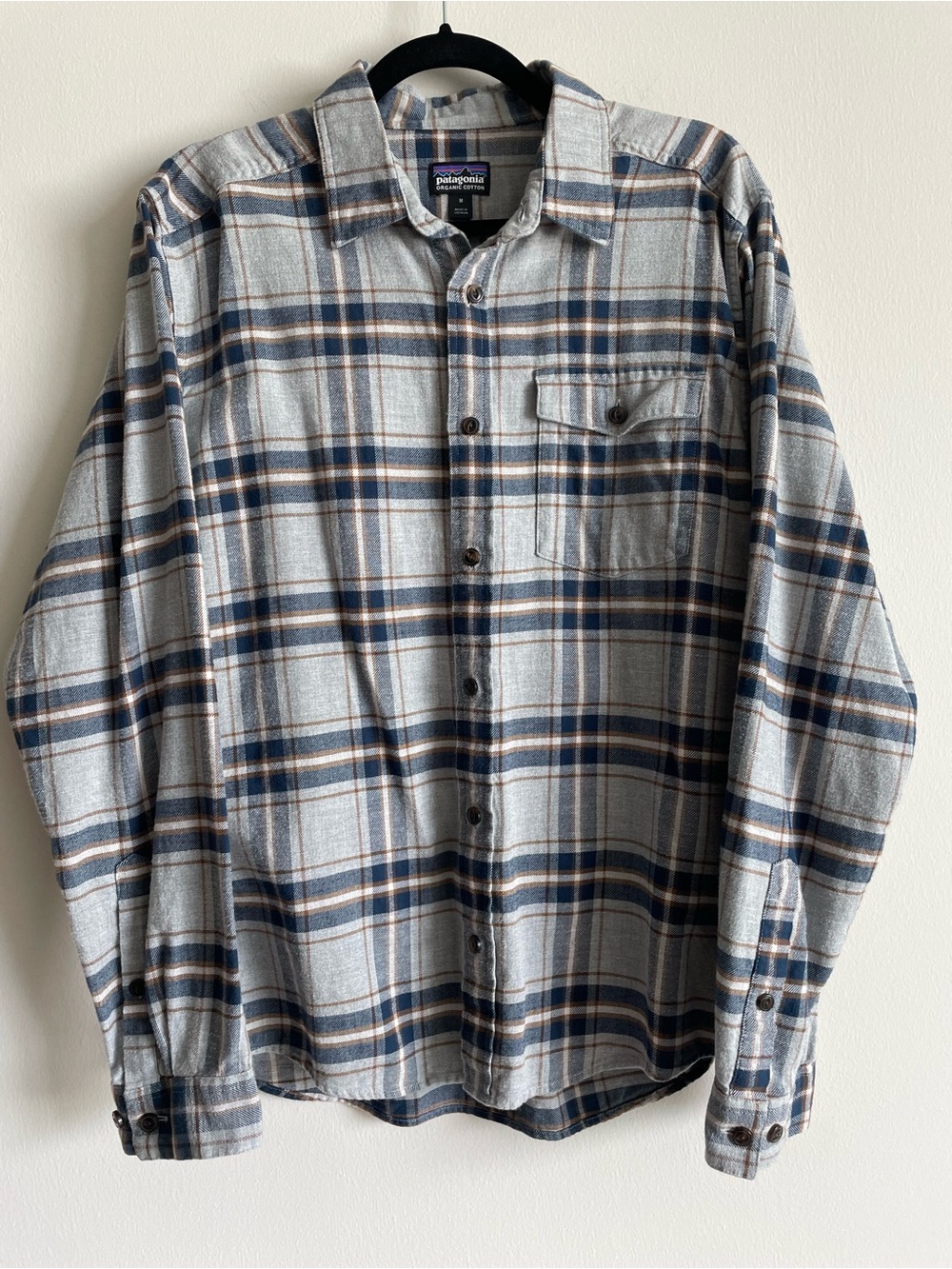 Patagonia Men's Lightweight Fjord Flannel Shirt organic cotton midweight M